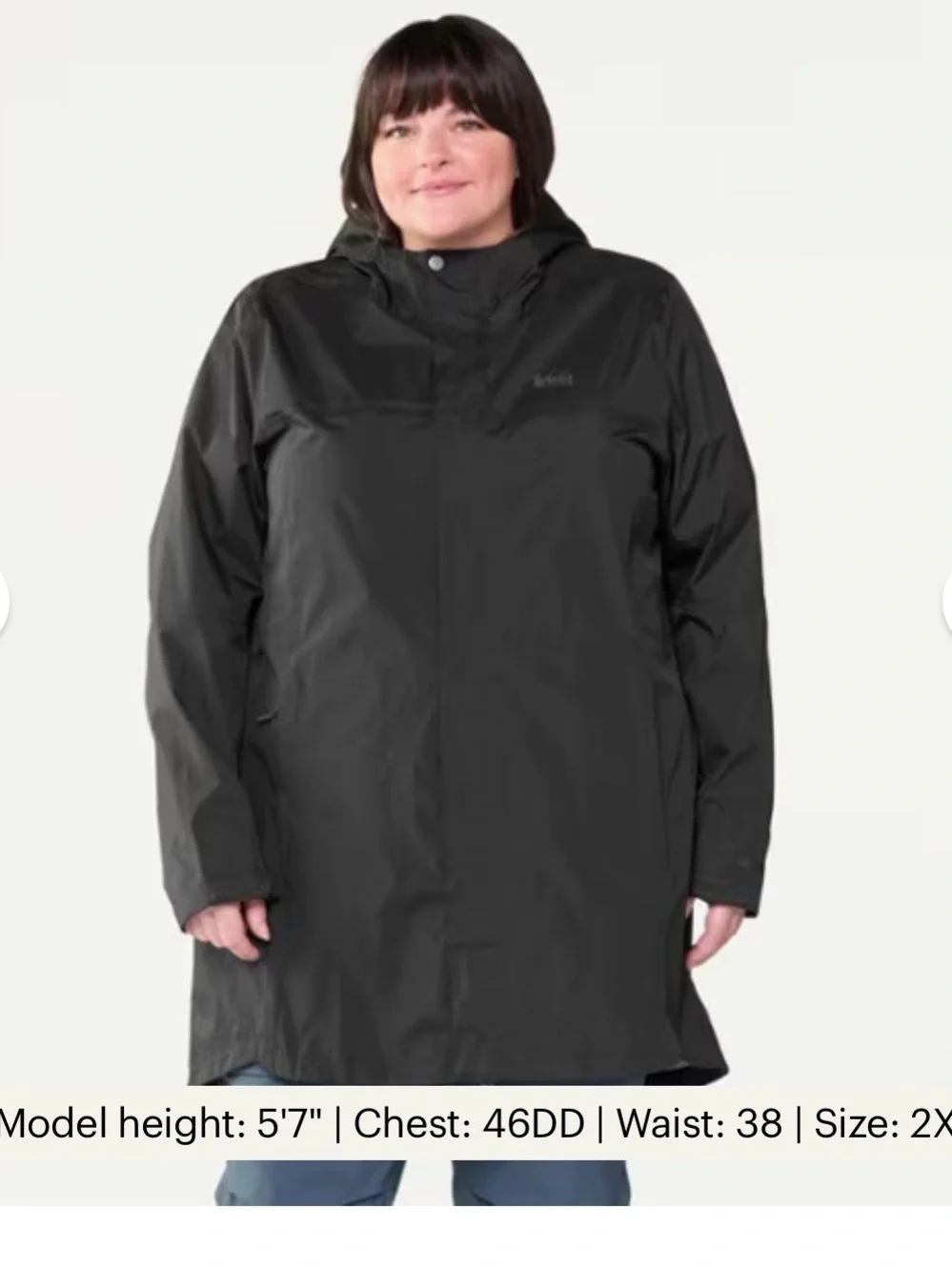 REI Rainier Long Line Rain Jacket - Women's. Color: Rust - Picture 4 of 7